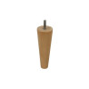  Pied de meuble conique fixe hê tre brut blanc - beige - naturels 15 cm  - Sanifer Tamatave