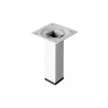  Pied de meuble carré fixe acier époxy blanc 10 cm  - Sanifer Tamatave