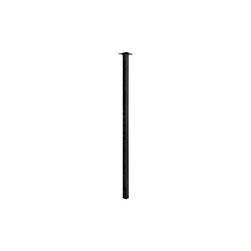  Pied de table carré fixe acier époxy noir 80 cm  - Sanifer Tamatave