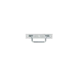  Poignée sur platine à bout carré l 140 acier zingué blanc  - Sanifer Tamatave