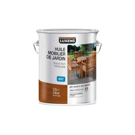  Huile pour mobilier de jardin incolore 2.5L LUXENS - Sanifer Tamatave