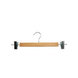  Cintre pantalon et jupe spaceo bois naturel h 11 3 x l 34 x p 1 2 cm  - Sanifer Tamatave