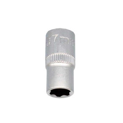  Douille 6 pans 1-4 en chrome vanadium diamètre  7 mm Dexter  - Sanifer Tamatave