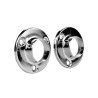 Lot de 2 support de barre de penderie d25 mm rond chrome 54 m  - Sanifer Tamatave