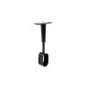 Lot de 1 support de barre de penderie d30 x 15 mm ovale noir 21 66 m  - Sanifer Tamatave