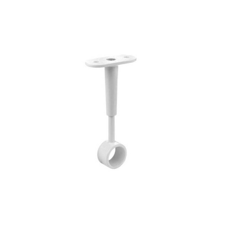  Lot de 1 support de barre de penderie d18 mm rond blanc 46 1 m  - Sanifer Tamatave