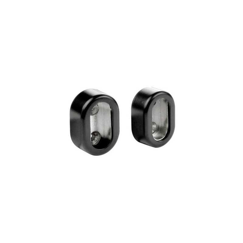 Lot de 2 support de barre de penderie d30 x 15 mm ovale noir 28 9 m  - Sanifer Tamatave