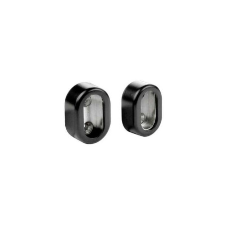 Lot de 2 support de barre de penderie d30 x 15 mm ovale noir 28 9 m  - Sanifer Tamatave