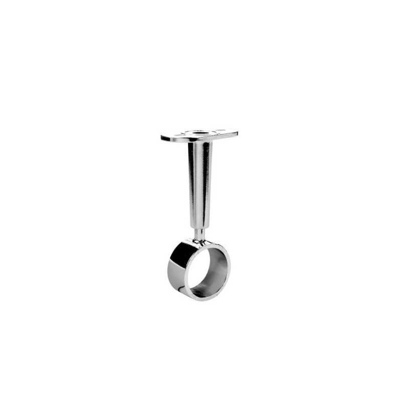  Lot de 1 support de barre de penderie d25 mm rond chrome 21 67 m  - Sanifer Tamatave