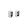  Lot de 2 support de barre de penderie d30 x 15 mm ovale blanc 28 94 m  - Sanifer Tamatave