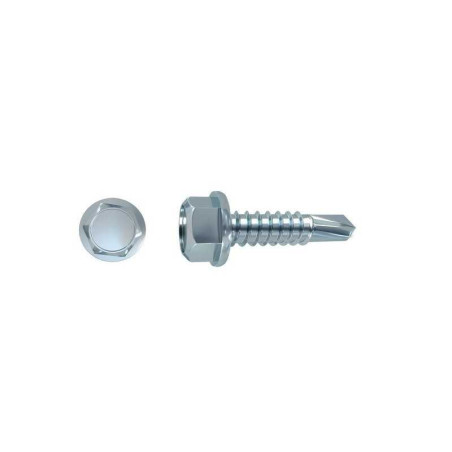  Lot de 100 vis autoperceuse acier tête 6 pans hexagonal x l.38 mm Standers  - Sanifer Tamatave