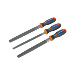  Lot de 3 limes assortiment mi-douce 200 mm Dexter  - Sanifer Tamatave