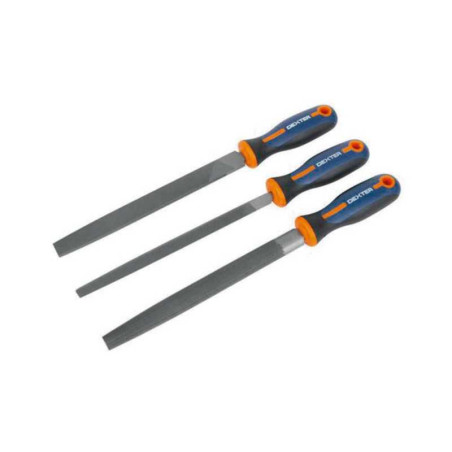  Lot de 3 limes assortiment mi-douce 200 mm Dexter  - Sanifer Tamatave