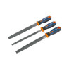  Lot de 3 limes assortiment mi-douce 200 mm Dexter  - Sanifer Tamatave