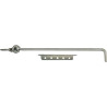  Crochet crémaillère inox brossé h 25 x l 300 x p 20 mm  - Sanifer Tamatave
