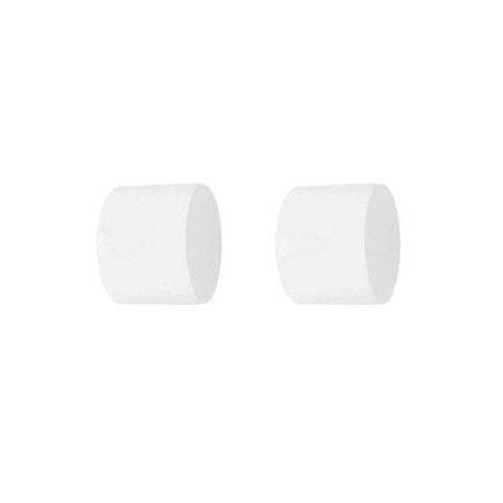  Lot de 2 embouts pour tringle à rideau blanc mat diamètre 20 mm  - Sanifer Tamatave