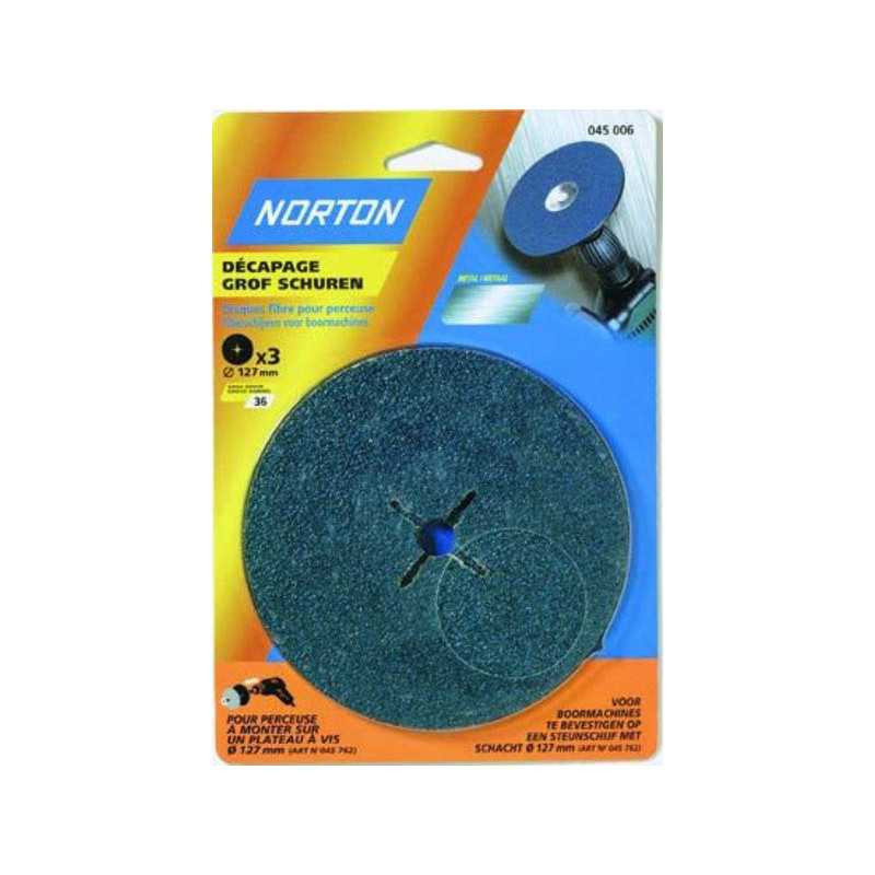  Disque fibre diametre 127x12 grain 36 lot de 3  - Sanifer Tamatave