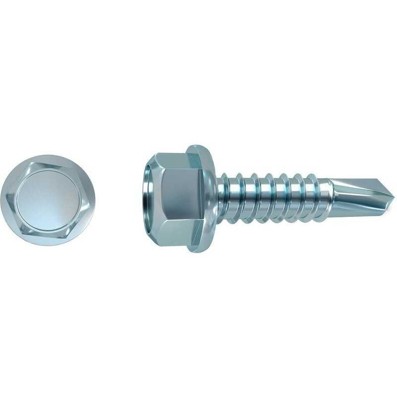  Lot de 100 vis autoperceuse acier tête 6 pans hexagonal x l.32 mm Standers  - Sanifer Tamatave