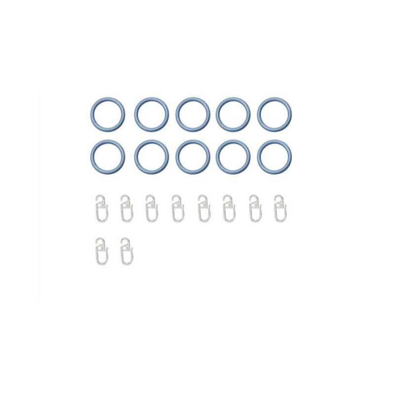  Lot de 10 anneaux 16 mm plastique argent mat  - Sanifer Tamatave
