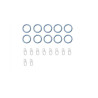  Lot de 10 anneaux 16 mm plastique argent mat  - Sanifer Tamatave