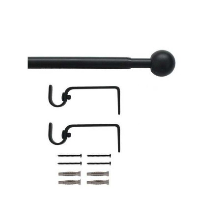 Kit de tringle a rideau Ball Diam.13/16  mm Noir fonce 120-210 cm INSPIRE - Sanifer Tamatave