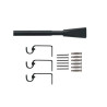  Kit de tringle à  rideau pommel diamètre 16 mm noir mat 160-300 cm INSPIRE - Sanifer Tamatave