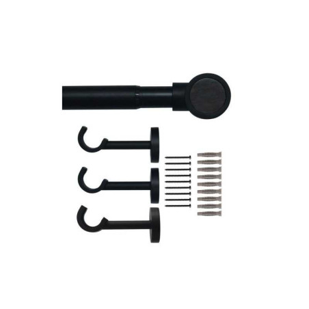  Kit de tringle à rideau koky diamètre 25 mm noir fonce 160-300 cm  - Sanifer Tamatave