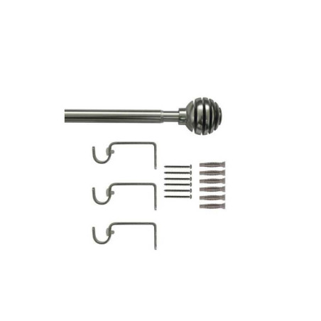 Kit de tringle à  rideau elip diamètre 16-19 mm acier mat 160-300 cm  - Sanifer Tamatave