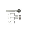 Kit de tringle à  rideau elip diamètre 16-19 mm acier mat 160-300 cm  - Sanifer Tamatave