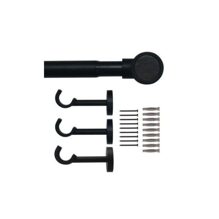  Kit de tringle à rideau koky diamètre 25 mm noir fonce 200-360 cm  - Sanifer Tamatave