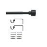 Kit de tringle a rideau duplo diamètre 16 mm noir fonce 120-210 cm INSPIRE - Sanifer Tamatave