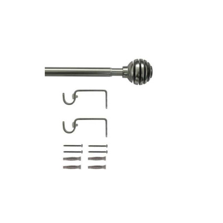 Kit de tringle à  rideau elip diamètre 16-19 mm nickel mat 120-210 cm  - Sanifer Tamatave