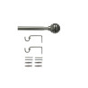 Kit de tringle à  rideau elip diamètre 16-19 mm nickel mat 120-210 cm  - Sanifer Tamatave