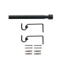 Kit de tringle à rideau cap diamètre 13-16 mm noir fonce 120-210 cm  - Sanifer Tamatave