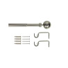  Kit de tringle à  rideau ball diamètre 19 mm nickel mat 120-210 cm  - Sanifer Tamatave
