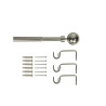  Kit de tringle à  rideau ball diamètre 19 mm nickel mat 160-300 cm  - Sanifer Tamatave