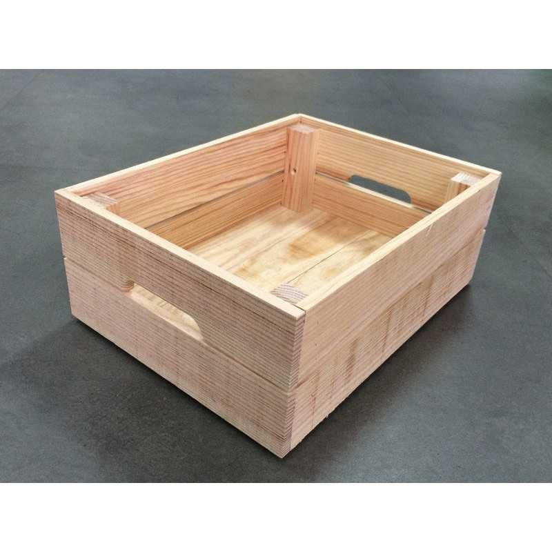 Caisse en pin brut creabox 40 x 30 x 15 cm  - Sanifer Tamatave