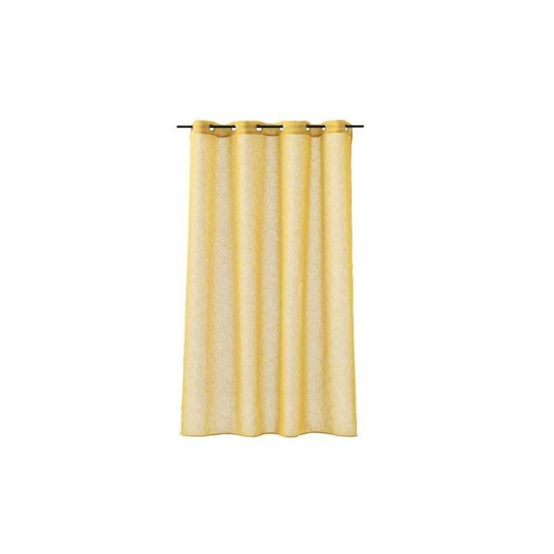 Rideau voilage giani  jaune moutarde l 140 x h 240 cm INSPIRE - Sanifer Tamatave