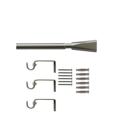  Kit de tringle à rideau pom diamètre 16 mm nickel mat 160-300 cm INSPIRE - Sanifer Tamatave