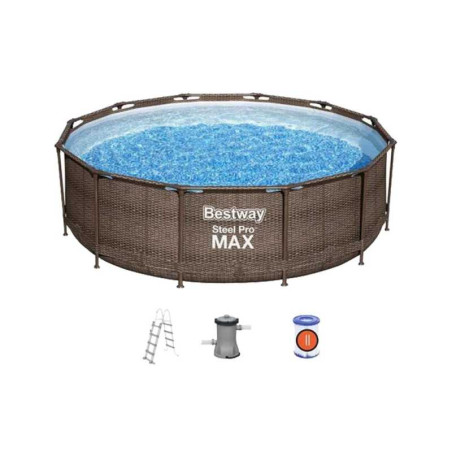  Piscine hors-sol tubulaire steel pro max diamètre 3 66 x h 1 m BESTWAY - Sanifer Tamatave