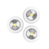  Lot de 3 éclairages bouton poussoir led à pile 3aaa blanc neutre  - Sanifer Tamatave