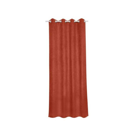  Rideau tamisant newmanchester suédine orange l 140 x h 280 cm INSPIRE - Sanifer Tamatave