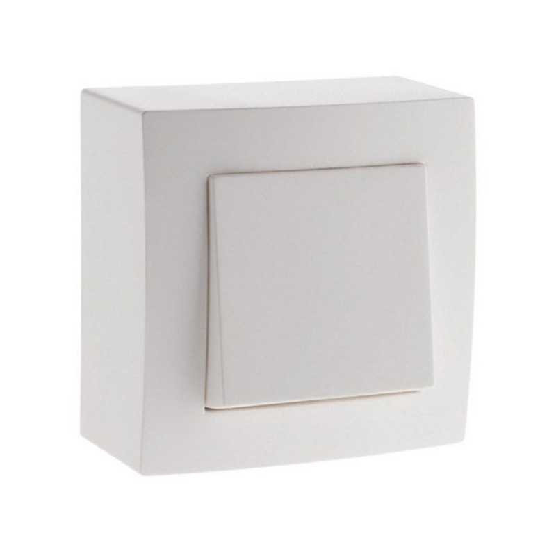 Interrupteur va-et-vient complet saillie presto  10 a blanc  - Sanifer Tamatave