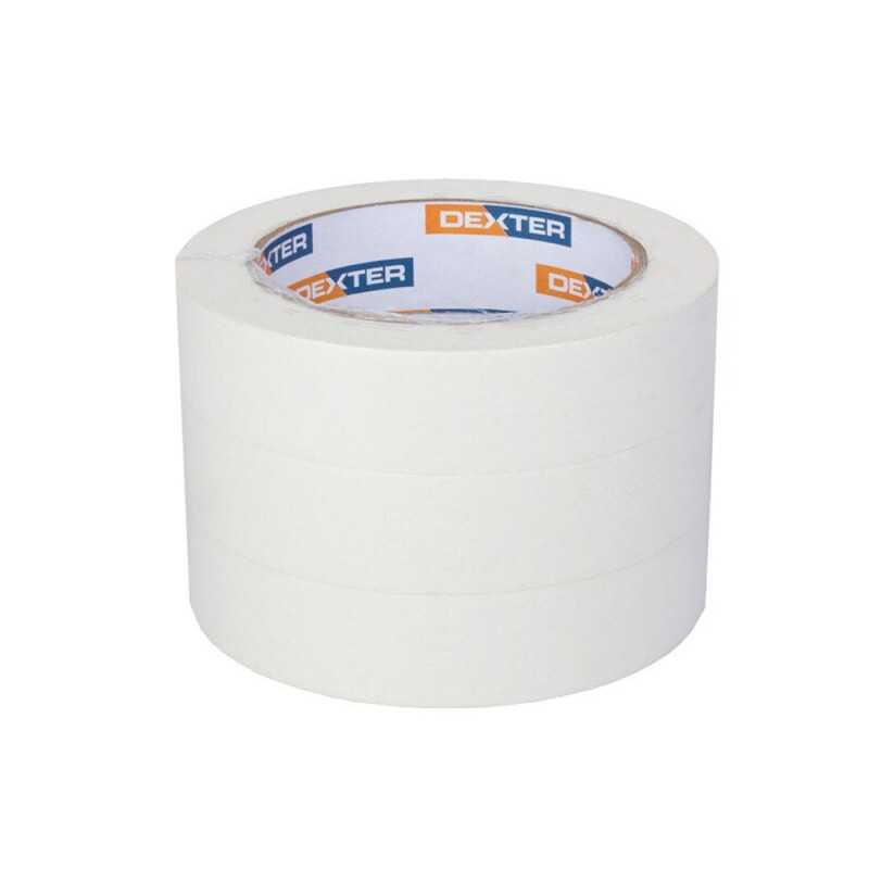  Lot de 3 rubans de masquage surfaces lisses l 25 mm x l 50 m DEXTER - Sanifer Tamatave