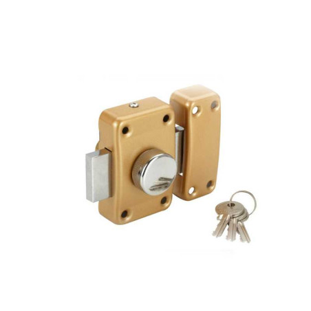  Verrou bouton - cylindre city à 5 goupilles l 30 mm bronze STANDERS - Sanifer Tamatave