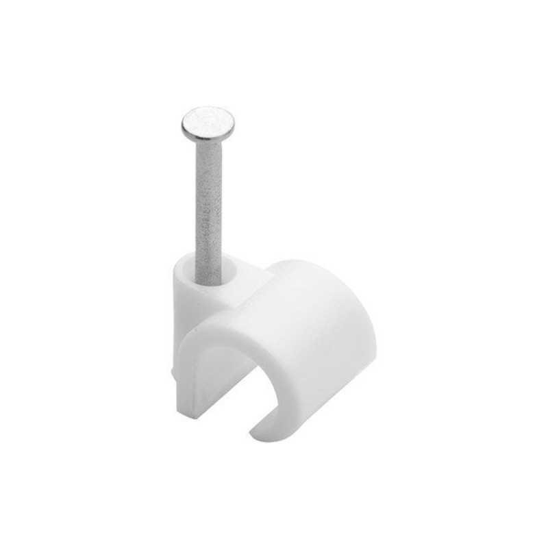  Lot de 100 attaches-fils diamètre  de 8 à 12 mm l  26 mm blanc  - Sanifer Tamatave