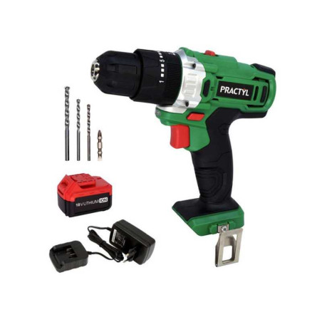 Perceuse sans fil practyl 18 v 2 ah 1 batterie 18id1-30 1a PRACTYL - Sanifer Tamatave