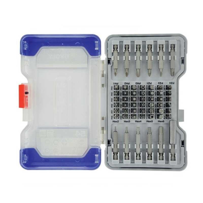  Lot de 53 embouts de vissage et 1 porte embout magnétique TIVOLY - Sanifer Tamatave