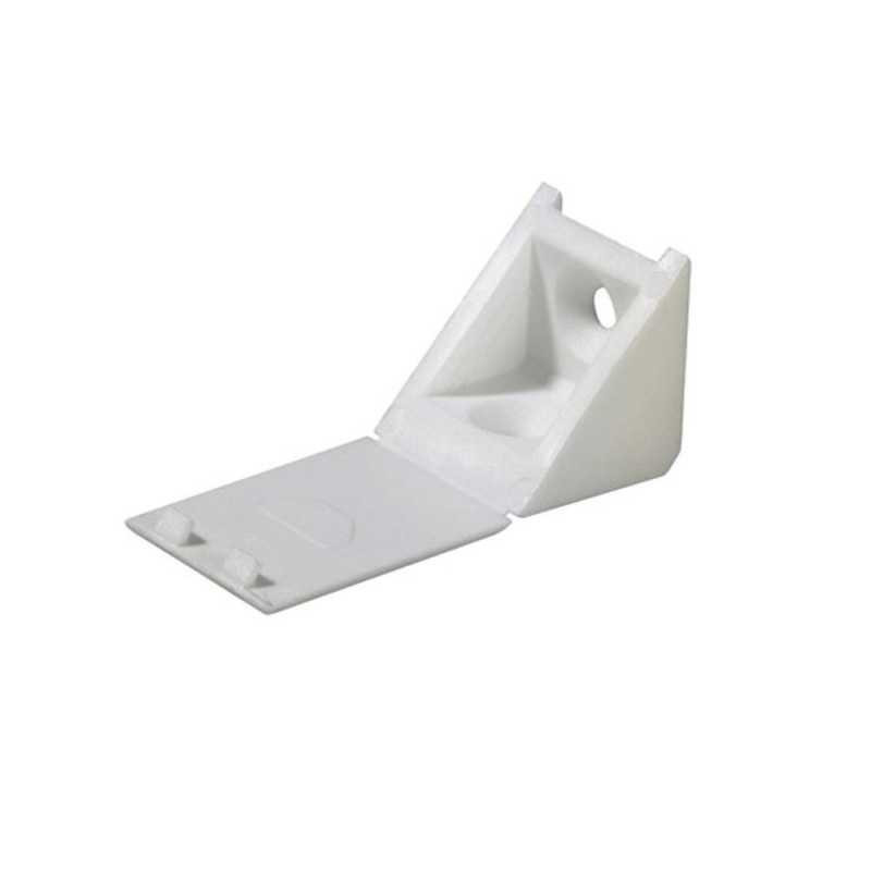  Lot de 8 raccords d'angle plastique 23 x 23 x 24 mm blanc HETTICH - Sanifer Tamatave