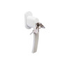  Poignee de fenetre a cle acbat keys aluminium mat blanc  - Sanifer Tamatave
